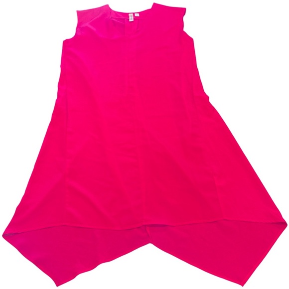 Tacera Sleeveless V Neck Shift Dress Hot Pink Relaxed Fit Womens Size Medium - Picture 5 of 14